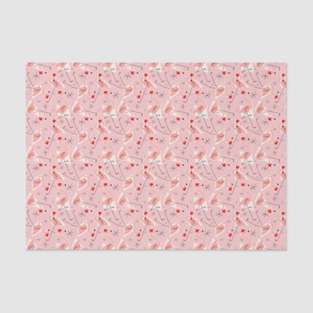 Papel seda multi rosado de Santas del flamenco (Anverso)
