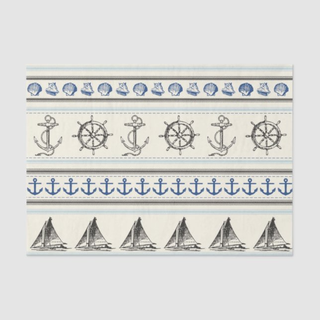 Papel seda náutico del nudo de la cuerda del ancla (Anverso)