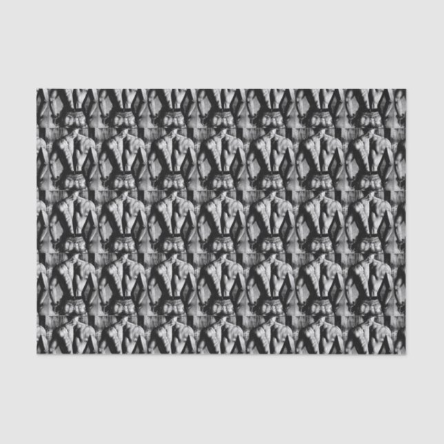 Papel seda para el arte apretado de los vaqueros (Anverso)