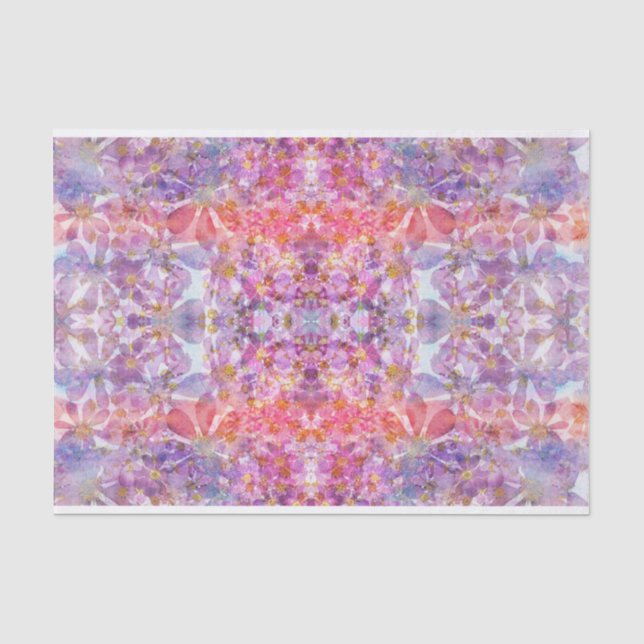 Papel seda presionado cosmos caleidoscópico de la (Anverso)