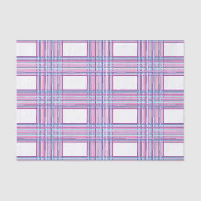 papel seda púrpura rosado de la tela escocesa (Anverso)