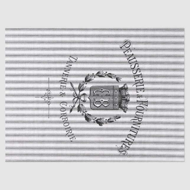 Papel seda que hace tictac francés - negro (Anverso)