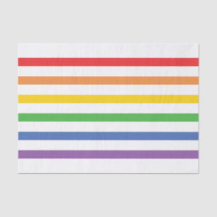 Papel seda rayado del arco iris