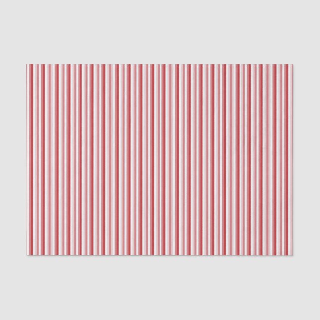 Papel seda rayado rojo del bastón de caramelo del (Anverso)