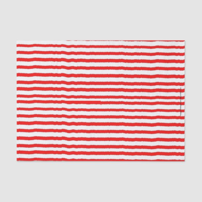 Papel seda rayado rojo y blanco (Anverso)