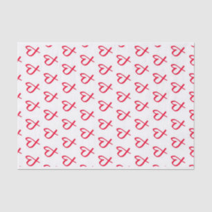 Papel seda rojo de los corazones 10lb