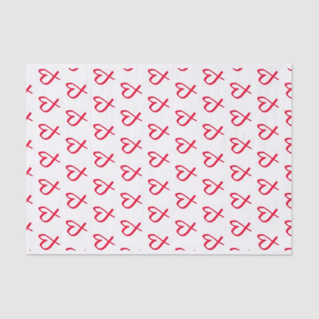 Papel seda rojo de los corazones 10lb (Anverso)