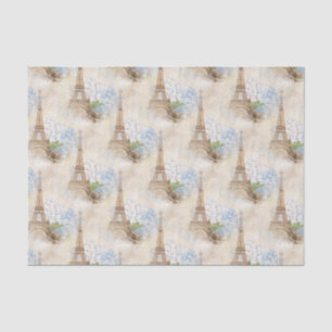 Papel seda romántico del vintage del Hydrangea del