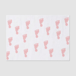 Papel seda rosado de las huellas 10lb del bebé