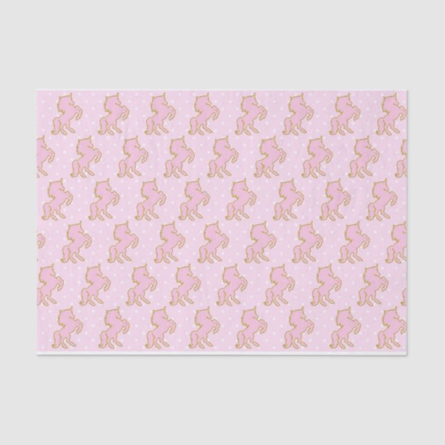 Papel seda rosado de los unicornios (Anverso)