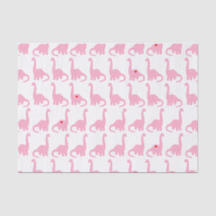 Papel seda rosado del dinosaurio