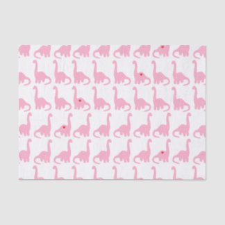 Papel seda rosado del dinosaurio