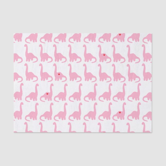 Papel seda rosado del dinosaurio (Anverso)