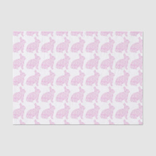 Papel seda rosado del papel de regalo del conejito