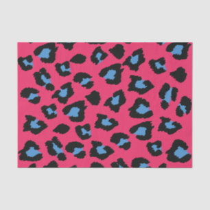 Papel seda rosado y azul del estampado de animales