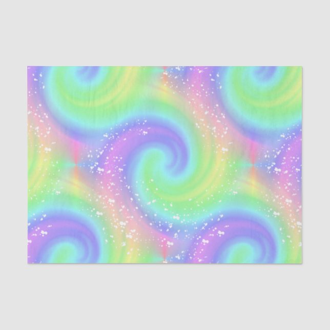 Papel seda salpicado onda del espiral del arco (Anverso)