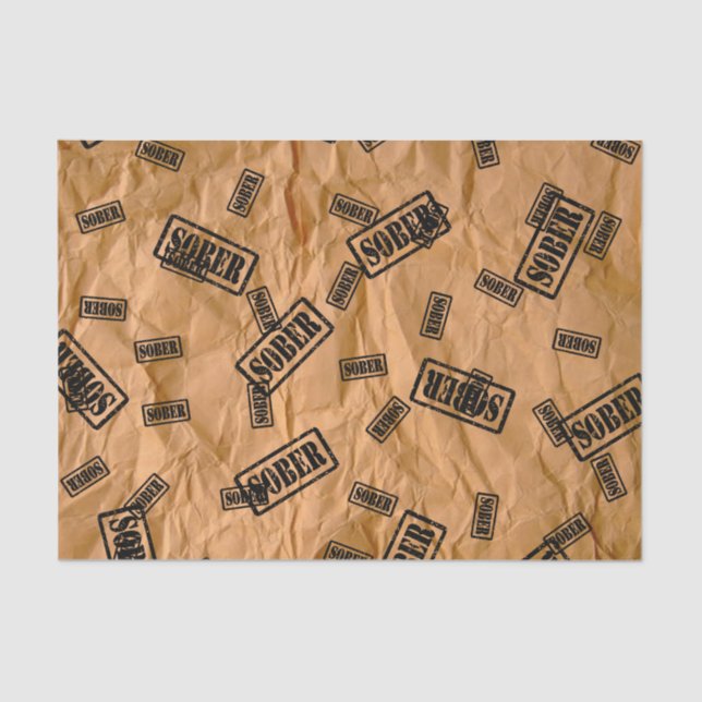 Papel seda sobrio de la sobriedad de la (Anverso)