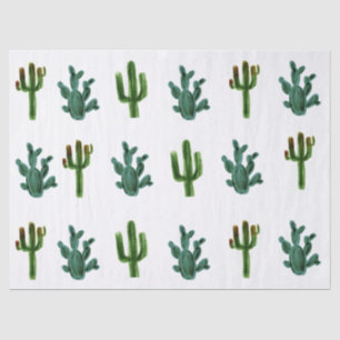 Papel seda temático del fiesta del cactus mexicano