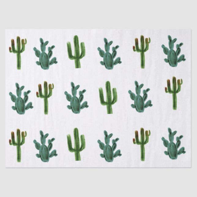 Papel seda temático del fiesta del cactus mexicano (Anverso)