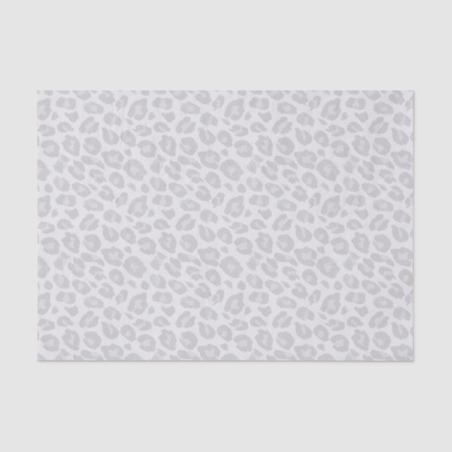 Papel seda tonal gris del estampado leopardo (Anverso)