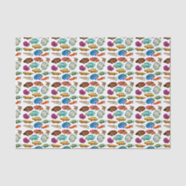 Papel seda tropical de los pescados del acuario