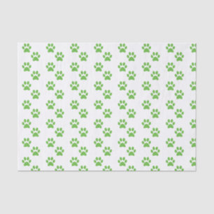 Papel seda verde de la impresión de la pata