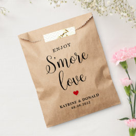 Papel Sencilla S’more Boda de amor Favor Bolsa
