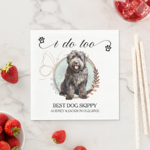Papel Servilleta Bouvier des Flandres con foto de perros