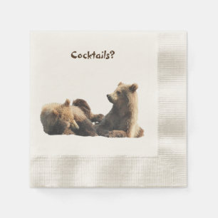 Papel servilleta cocida con costillas de oso pardo