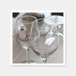 Papel Servilleta copa de vino de novia