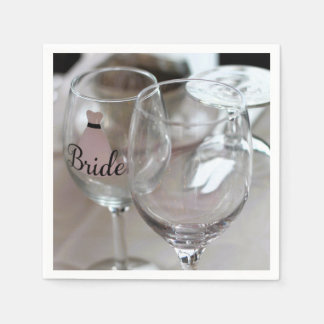 Papel Servilleta copa de vino de novia