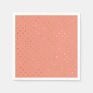 Papel Servilleta Coral - Corazones de Oro