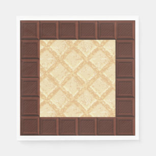 Papel servilleta de amante del chocolate, barra de choco