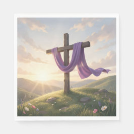 Papel Servilleta de arte de Pascua cristiana Amanecer de
