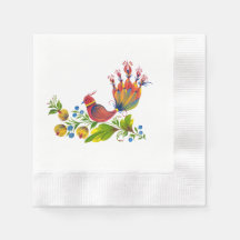 Servilleta de Ave Vibrante de la Felicidad