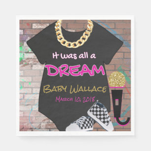 Papel Servilleta de Baby Shower de la vuelta de Hip Hop