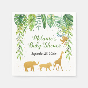 Papel Servilleta de Baby Shower del safari de selva