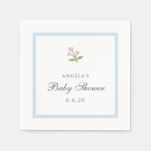Papel Servilleta de baby shower floral delicada