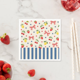 Papel Servilleta de baby shower Preppy Americana | Patró