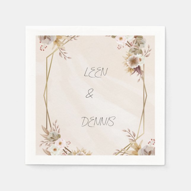 Papel Servilleta de Boda (Anverso)