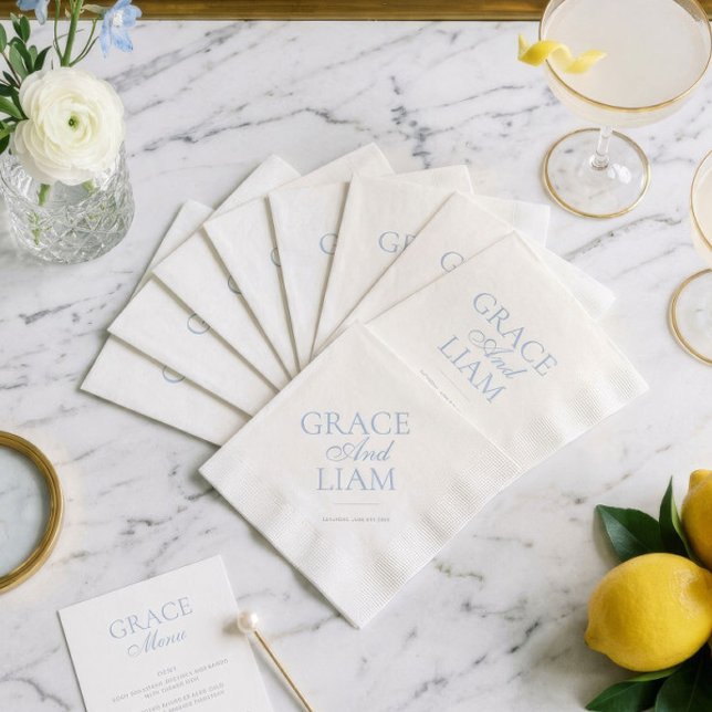 Papel Servilleta de boda con elegancia de frontera moder (Subido por el creador)