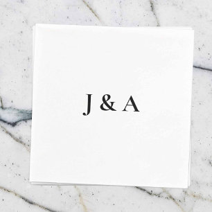 Papel Servilleta de boda con iniciales personalizadas