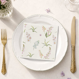 Papel Servilleta de boda floral de prado inglés