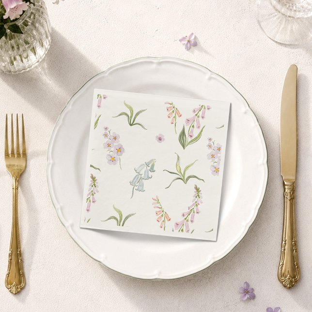 Papel Servilleta de boda floral de prado inglés (Subido por el creador)