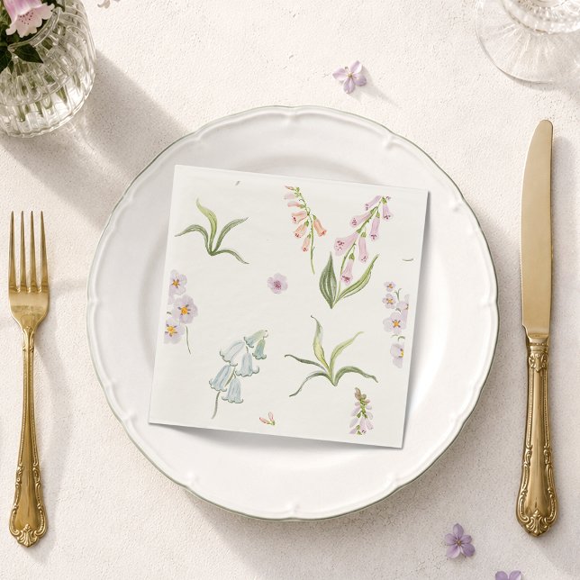 Papel Servilleta de boda floral de prado inglés (Subido por el creador)