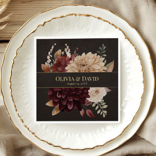 Papel Servilleta de boda floral Vintage Witchy