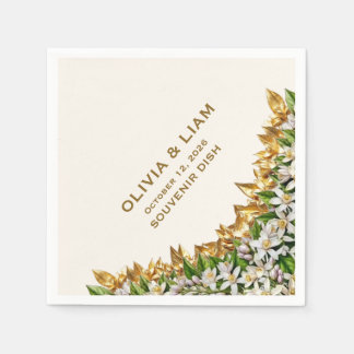 Papel Servilleta de boda Florida Orange Blossom