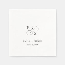 Papel Servilleta de boda Minimal Chic