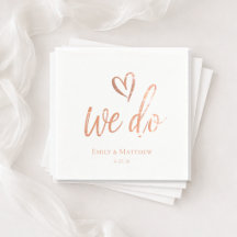 Servilleta de Boda Rose Gold We Do