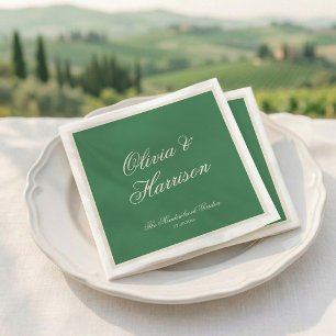 Papel Servilleta de boda verde del club de tenis elegant